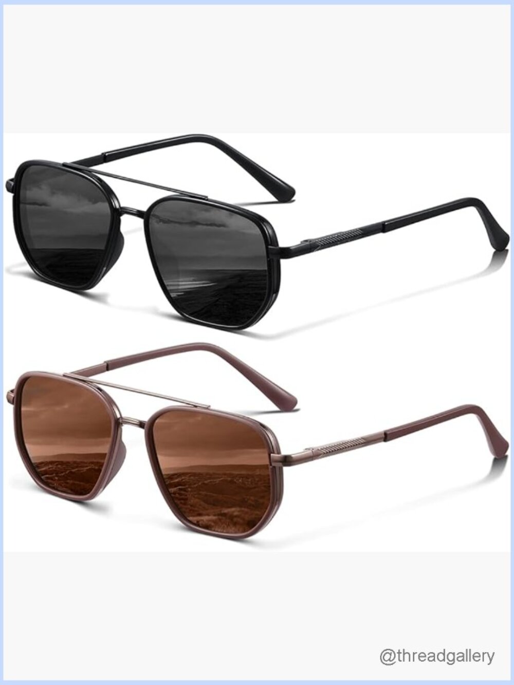 Polarized Aviator Sunglasses UV Protection Metal Frame